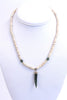 Vintage Shell & Jade Tooth Necklace