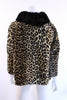 Vintage 60's Faux Leopard Fur Coat with Fur Collar