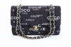 Vintage Chanel Double Flap Coco Print Bag 