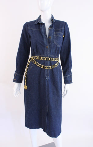 Vintage 80's SASSON Denim Dress
