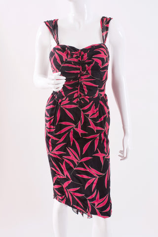 Vintage 80's VALENTINO Silk Corset Dress