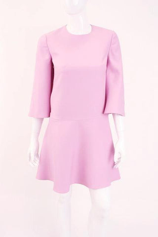 VALENTINO Pink Crepe Mini Dress