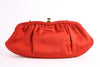 Vintage 60's Red Satin Evening Bag 