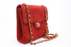 Vintage CHANEL Red Flap Handbag