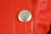Vintage 80's Red Leather Motorcycle Jacket 