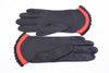 Vintage Black & Red Leather Gloves