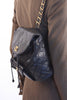 Vintage Chanel Black Quilted Backpack 