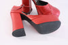 Vintage Sacha red metallic platform shoes