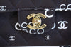 Vintage Chanel Double Flap Coco Print Bag 