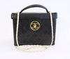Vintage Chanel Quilted Train Case Cosmetic Bag