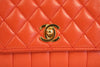 Vintage Chanel red mini flap bag