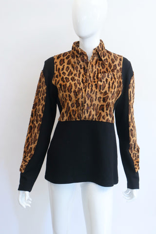 JEAN PAUL GAULTIER Vintage F/W 1994 Leopard Tunic Top