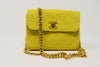 ON LAYAWAY  CHANEL Rare Vintage 1990 Chartreuse Wool Jersey Mini Bag