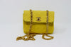 ON LAYAWAY  CHANEL Rare Vintage 1990 Chartreuse Wool Jersey Mini Bag