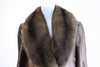 Vintage BILL BLASS Satin Coat w/Sable Fur Collar