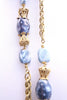 Vintage MIRIAM HASKELL Blue & Gold Necklace