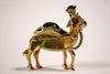 Vintage CINER Gold Enamel & Rhinestone Camel Brooch