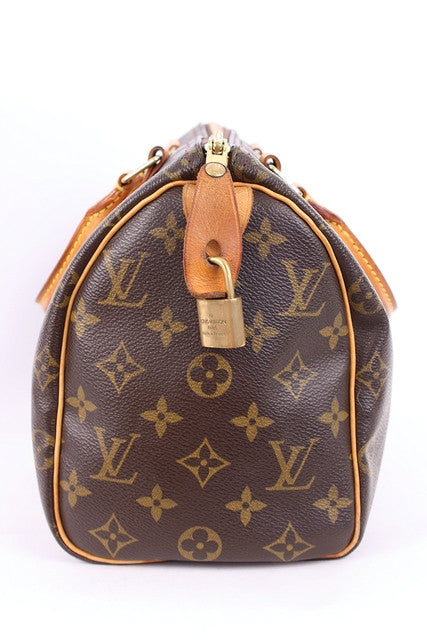 Vintage Louis Vuitton Speedy 25 Bag With Locker