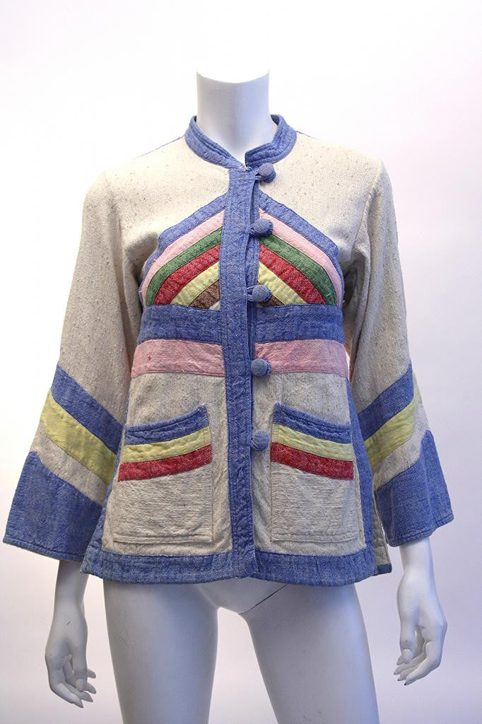 Vintage 70's Cotton Patchwork Jacket