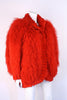 Vintage Red Mongolian Lamb Fur Coat 