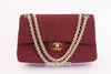 Vintage Chanel Burgundy Double Flap Bag 