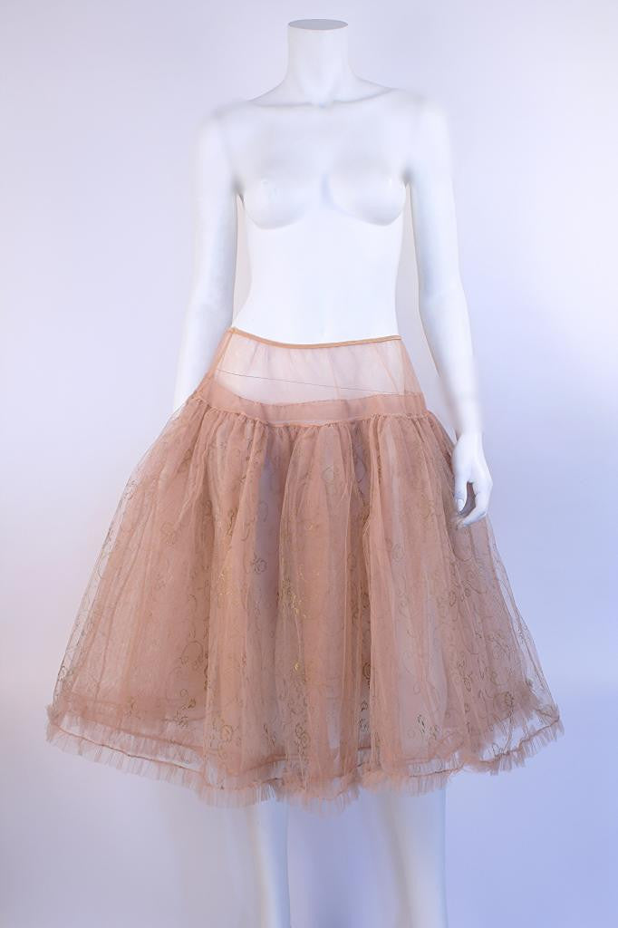 Vintage 50's Handpainted Crinoline Skirt 