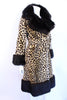 Vintage Safari Faux Leopard Fur Coat 