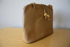CHANEL Beige Caviar Leather Large Tote Bag With Quilted CC & Double CC Golden Ball Zipper Pulls