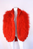 Vintage Red Mongolian Lamb Fur Coat 