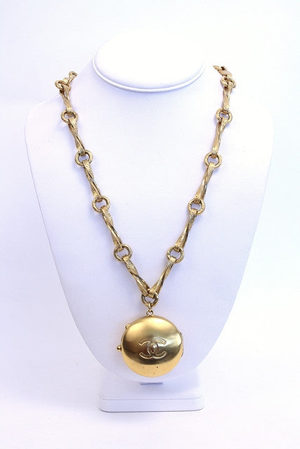 Rare Vintage Chanel Gold Locket Necklace