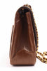 Vintage Chanel Brown Quilted Flap Handbag 