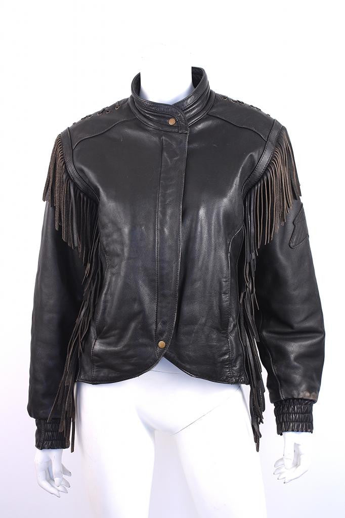 Vintage Harley Davidson Fringed Leather Jacket 