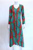 1970s STEPHEN BURROWS Tropical Palm Print Maxi Dress
