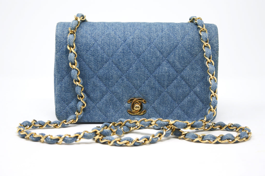 This denim Chanel bag is a rare early 90s vintage find that's also