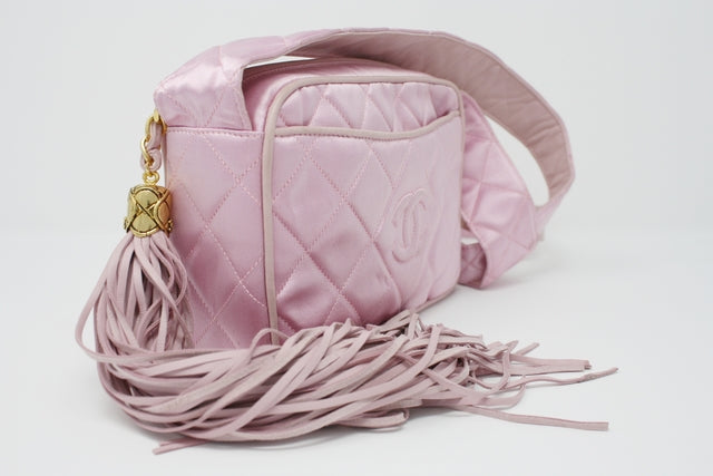 Rare Vintage CHANEL Pink Handbag at Rice and Beans Vintage