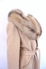 Vintage 70's Wrap Coat with Fox Fur Collar
