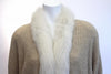 Vintage 80's Wool & Cashmere Sweater Coat w/Fox Fur
