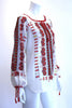 1970's Bohemian Hand Emroidered Peasant Blouse