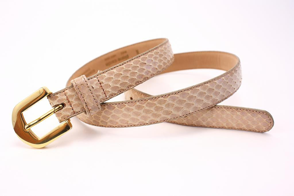 Vintage PIERRE CARDIN Pale Pink Snakeskin Belt
