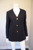 Vintage HERMES Navy Blue Wool Blazer Jacket with HERMES PARIS Anchor Buttons