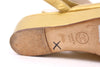 Rare Vintage Chanel Gold Platform Sandals 