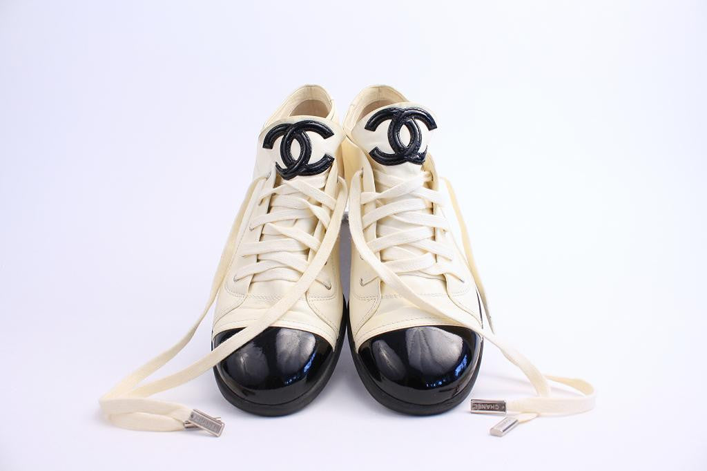 CHANEL Leather Sneakers at Rice and Beans Vintage