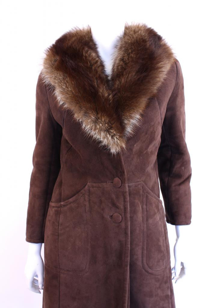 Vintage 70's Shearling Coat w/Fur Collar at Rice and Beans Vintage