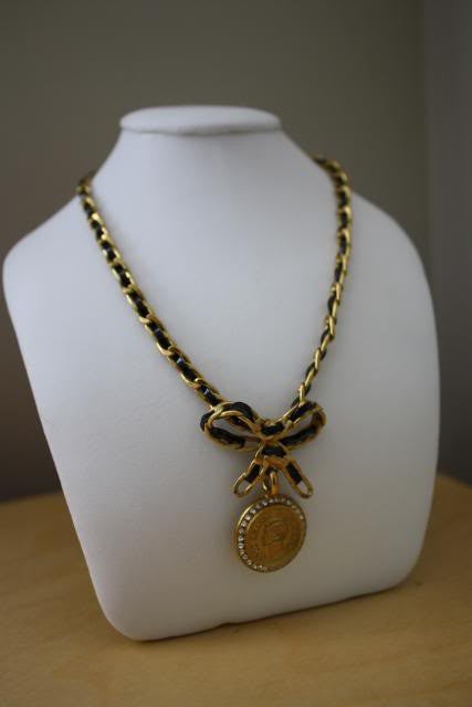 Chanel 95P 24K Gold Plated Jumbo CC Logo Necklace 27cc824s