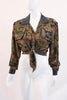 Vintage silk leather blouse
