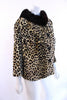 Vintage 60's Faux Leopard Fur Coat with Fur Collar