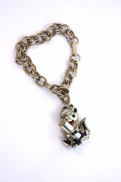 Vintage 50's Skunk Charm Bracelet