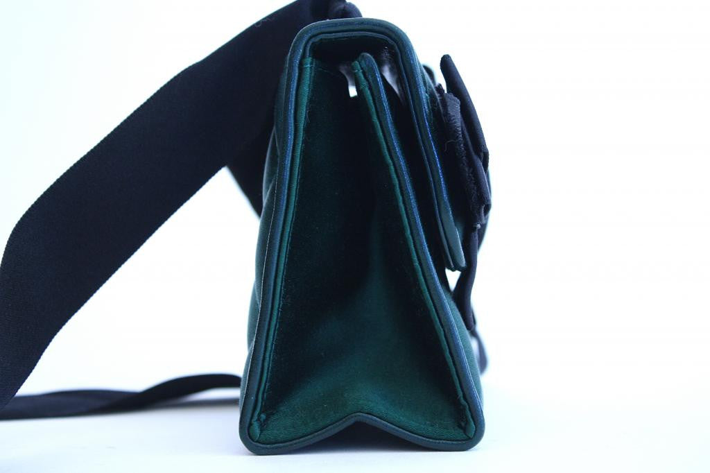 RARE Vintage CHANEL Emerald Bow Extra Mini Bag