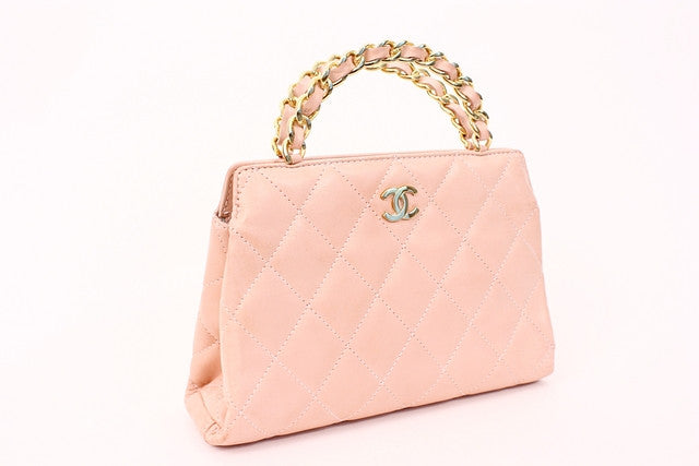 Rare Vintage CHANEL Pink Bag at Rice and Beans Vintage