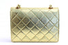 Vintage Chanel Gold Mini Flap Handbag 
